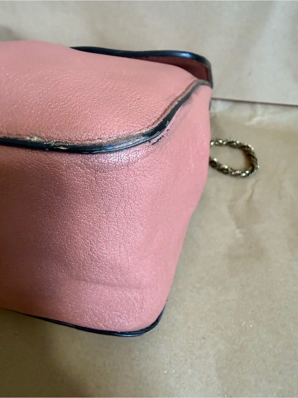Chloe Coral Orange Leather Large Elsie Shoulder Bag